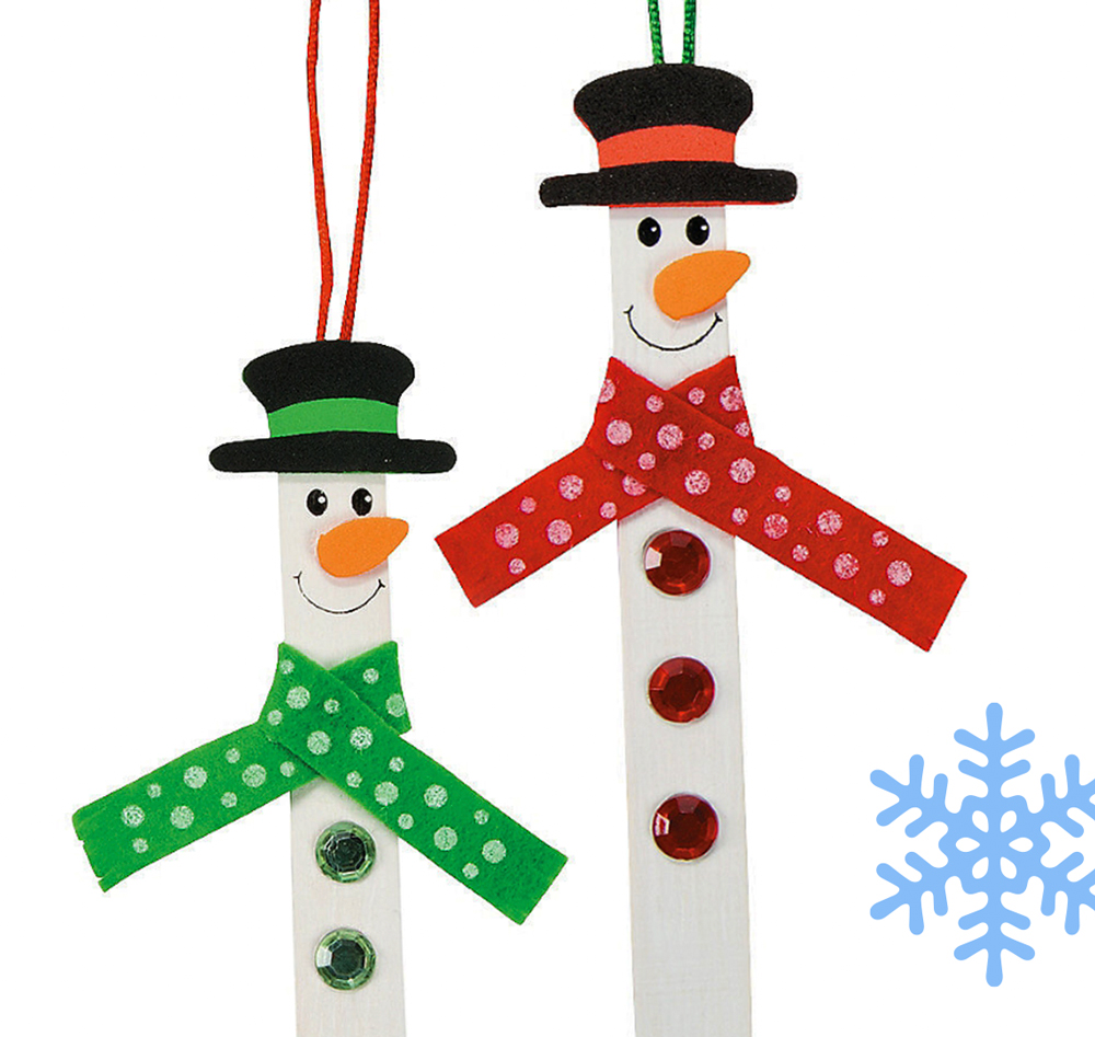 Image for Family Fun Night | Stick Snowman Ornament Craft