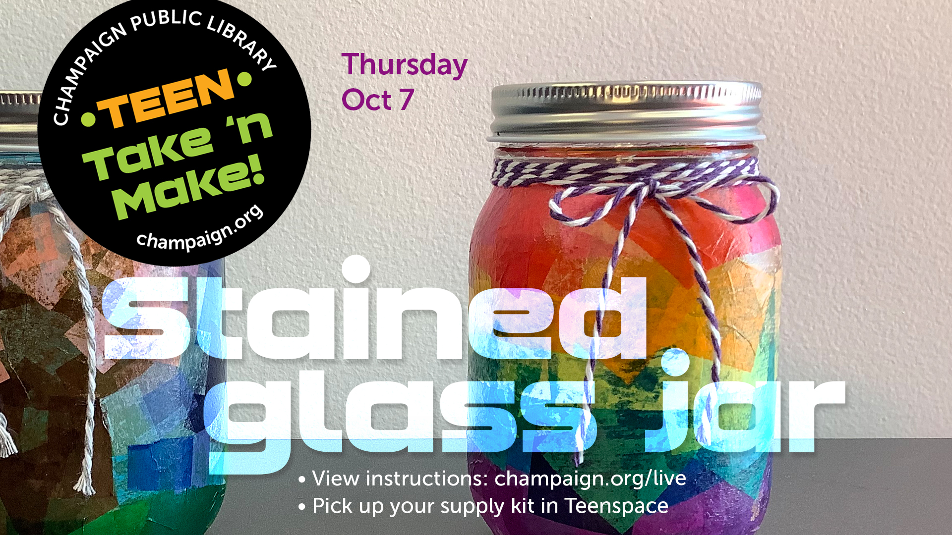 Image for Teen Take n’ Make | Stained Glass Jar